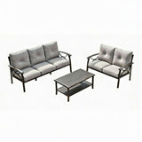 Patio Furniture Set With Coffee Table And Cushions For Backyard