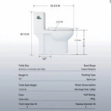Gloss Tornado Flush 1 Piece Elongated Toilet With Siphonic Side Press, ADA Comfort Chair Height - Gloss White