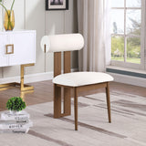 Dario - Faux Leather Dining Chair With Brown Frame (Set of 2)