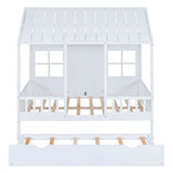 House Bed With Twin Size Trundle, Daybed