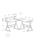 Computer Desk, Home Office, Corner, L Shape, Laptop, Durable Construction