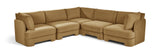 Hammond - Velvet Performance Fabric Upholstered 5 Piece Corner Sectional
