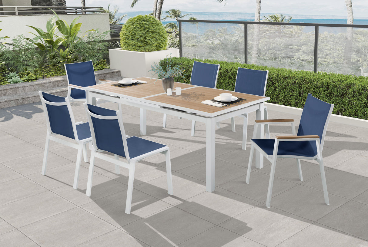 Nizuc - Outdoor Patio Dining Chair With White Frame (Set of 2)