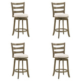 Melindra - Modern Farmhouse Swivel Wood Counter Height Kitchen Bar Stool