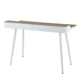 Harvey - Contemporary Desk - White Steel