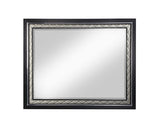 Nicola - Mirror - Silver Synthetic Leather & Black