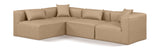 Cube - 4 Piece Modular Corner Sectional - Tan