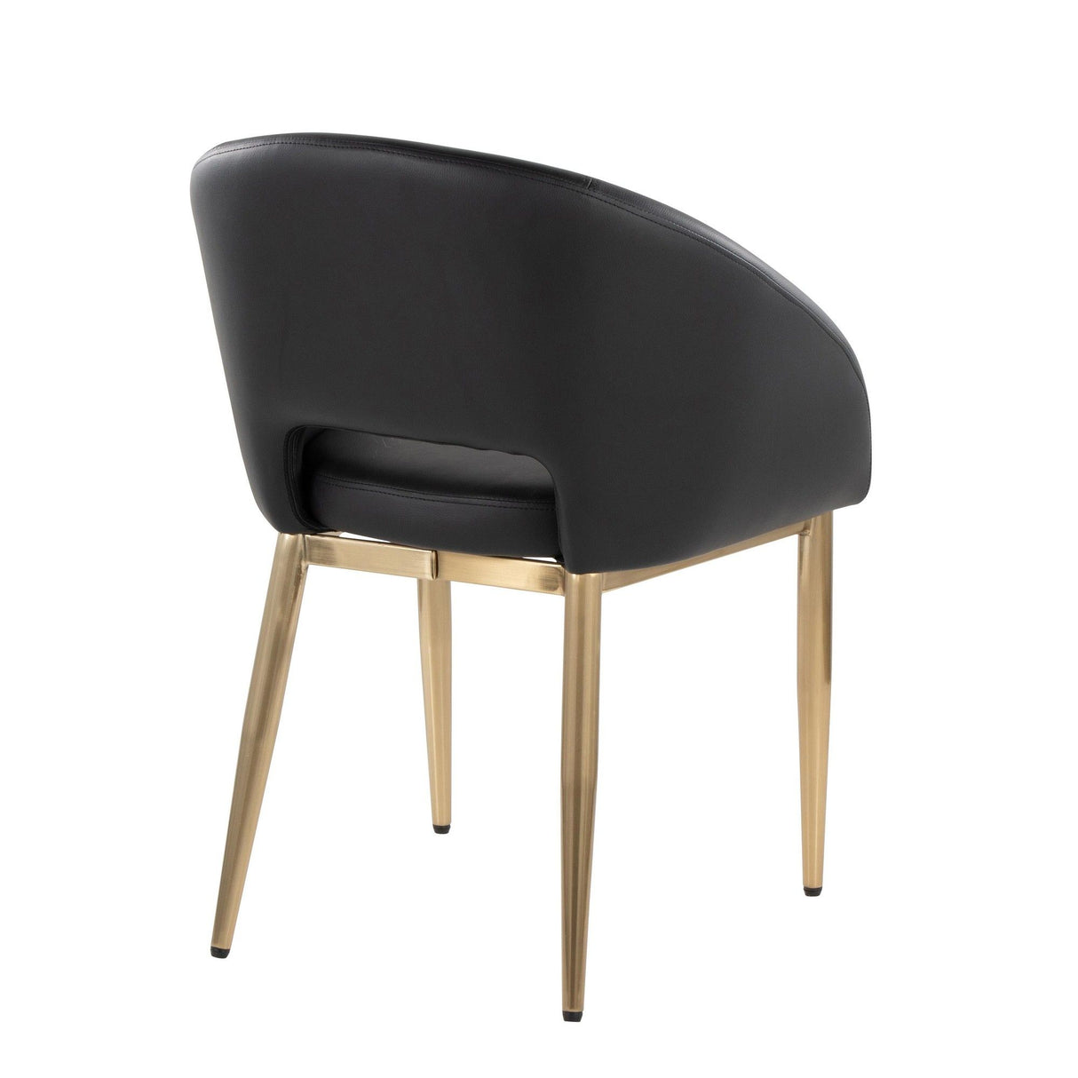Renee - Upholstered Contemporary Chair (Set of 2) - Gold Metal Legs