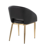 Renee - Upholstered Contemporary Chair (Set of 2) - Gold Metal Legs