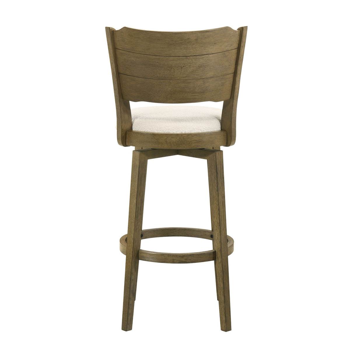Winsley - Coastal Modern Swivel Wood Bar Height Kitchen Bar Stool