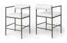 Axis - Linen Textured Cream Fabric Upholstered Counter Stool (Set of 2)