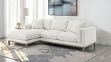 Geneva - Boucle Upholstered Sectional Chaise Sofa - Sand