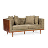 Retro Modern Loveseat With Button Tufted Upholstery