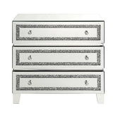 Noralie - 32" Cabinet - Mirrored, Faux Diamonds