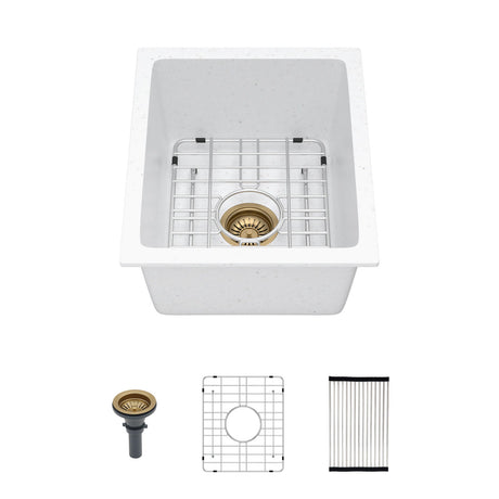 Quartz Composite Undermount Single Bowl Kitchen Sink