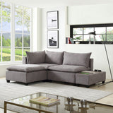 Madison - Fabric Reversible Sectional Sofa Ottoman