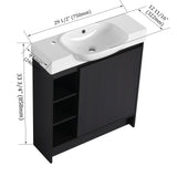 Freestanding Bathroom Vanity With Sink, Soft Close Door