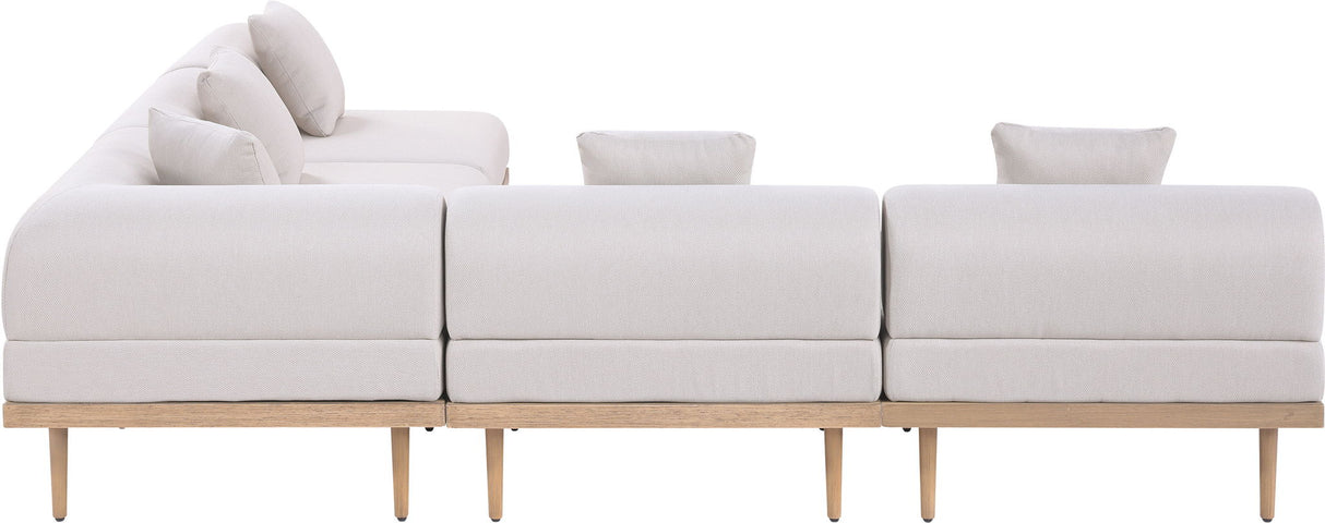 Laguna - 5 Piece 106.5" Upholstered Outdoor Patio Modular Sectional