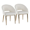 Renee - Upholstered Contemporary Chair (Set of 2) - Gold Metal Legs