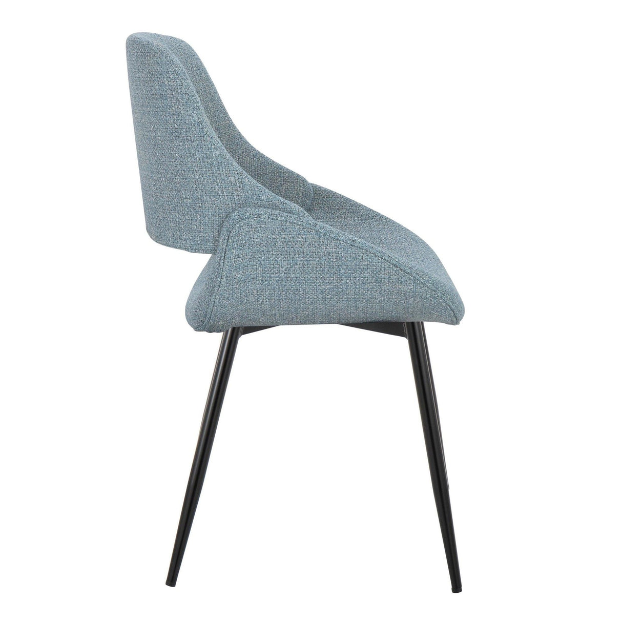 Fabrizzi - Mid-Century Modern Accent / Dining Chair (Set of 2) - Black Metal