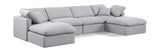 Indulge - Linen 6 Piece Modular Double Chaise Sectional