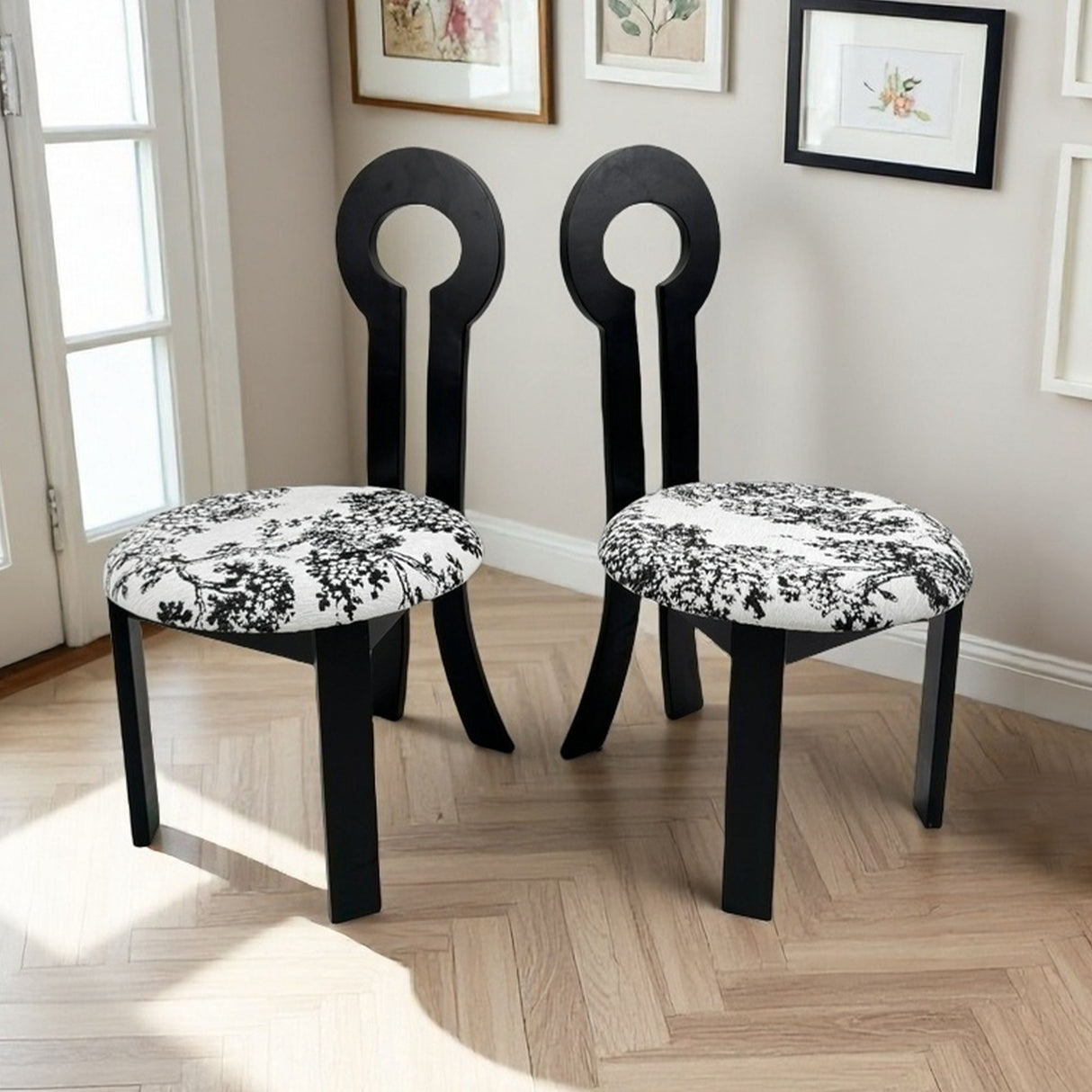 Key Design, Dining Chairs (Set of 2) - White / Black