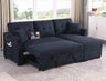 Sectional Sofa Bed L Shaped Sofa Couch Bed With USB Port, Reversible Chaise With Storage