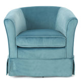 Zeniqua - Upholstered Velvet Swivel Chair With Loose Cover