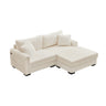 2 Seater L Shaped Chaise Sofa With Reversible Cushion, USB - C Charging Port, Storage Pocket, Convertible Left / Right Design