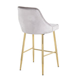 Marcel - Counter Stool With Gold Metal Frame (Set of 2)