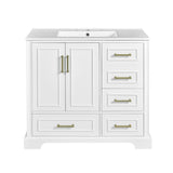 Traditional Bathroom Vanity With Soft Close Doors And Drawers