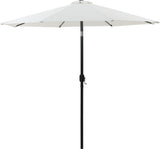Fiji - Aluminum Patio Umbrella With Square Teak And Black Base