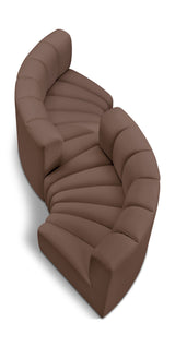 Arc - Faux Leather 4 Piece Curved Modular Sofa