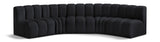 Arc - Velvet 5 Piece U-Shaped Modular Sofa