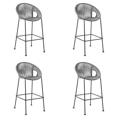 Acapulco - 30" Indoor Outdoor Steel Bar Stool With Rope Set of 2