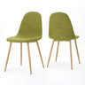 Modern Minimalist Fabric Dining Chair With Iron Legs