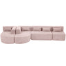 Upholstered Sofa Free Combined Sofa Couch With 2 Chaise Lounge And Five Back Pillows For Living Room