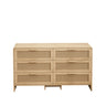 Modern Arc Shaped Corner Rattan Cabinet With 6 Drawers