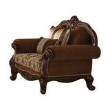Jardena - Chair With 2 Pillows (Same Lv01593) - Pattern Fabric & Cherry Oak