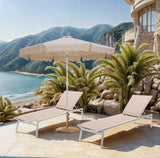 Amalfi - Patio Umbrella - Light Brown Base / White Pole