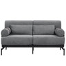 Modern Loveseat Sofa 2 Seater With USB Ports, Cylindrical Armrests