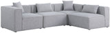 Cube - Linen 4 Piece Modular Corner Sectional
