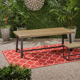 Outdoor Dining Table - Gray / Rustic Metal