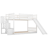 Bunk Bed With Convertible Slide And Stairway