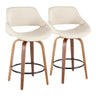 Fabrizzi - Counter Stool - Walnut Legs (Set of 2)