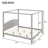 anopy Platform Bed With Headboard And Support Legs