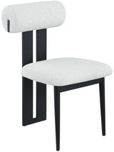 Dario - Boucle Dining Chair With Black Frame (Set of 2)