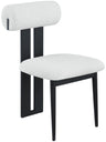 Dario - Boucle Dining Chair With Black Frame (Set of 2)