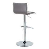 Mara - Adjustable Barstool (Set of 2) - Chrome Metal