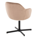 Buena - Swivel Accent Chair - Black Metal Base